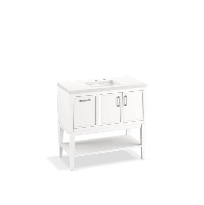 Kohler Winnow® 36'' bathroom vanity cabinet with sink and quartz top