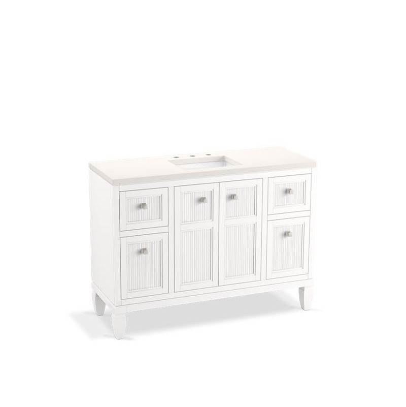 Kohler Hearthaven® 48'' bathroom vanity cabinet with sink and quartz top