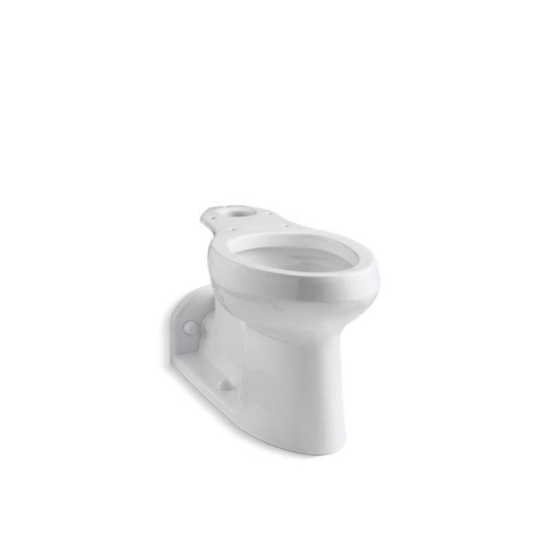 Kohler Barrington™ Floor-mount rear spud antimicrobial toilet bowl with skirted trapway