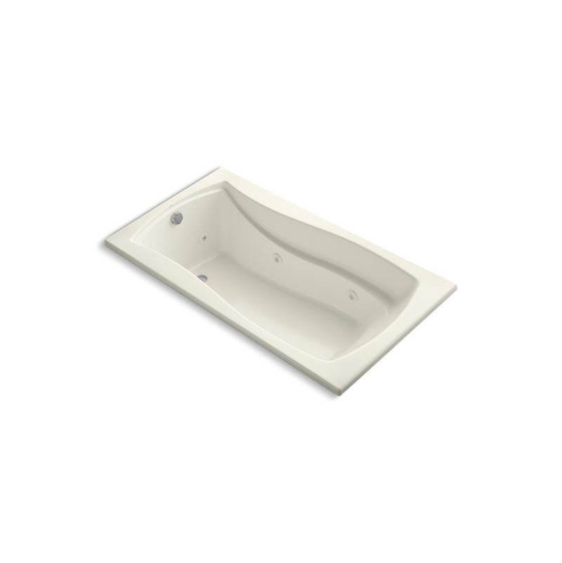 Kohler Mariposa® 66'' x 35-7/8'' drop-in whirlpool bath with end drain, custom pump location and heater