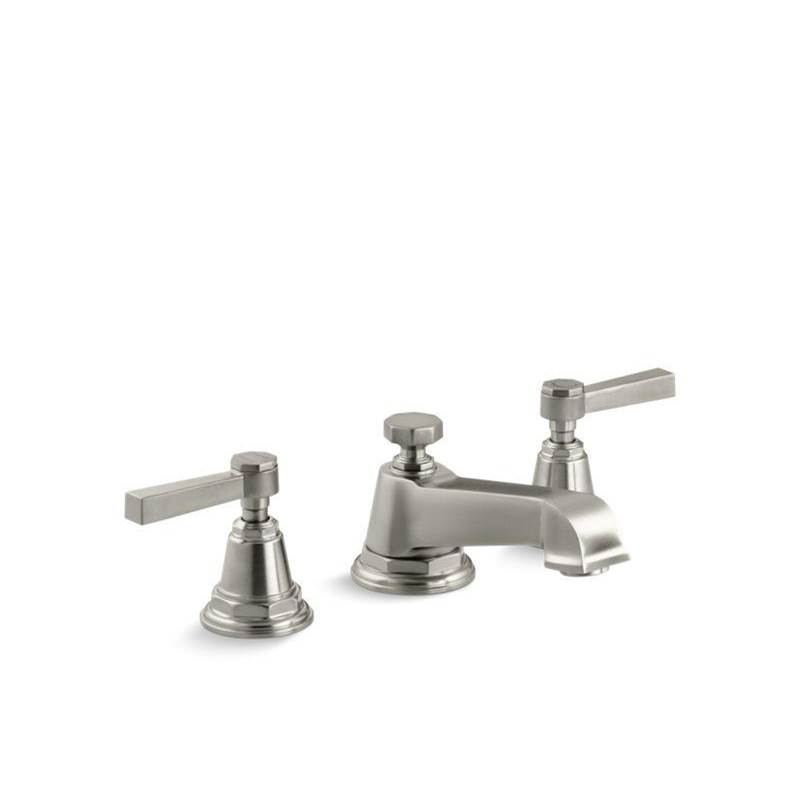 Kohler Pinstripe® Widespread bathroom sink faucet with lever handles, 1.2 gpm