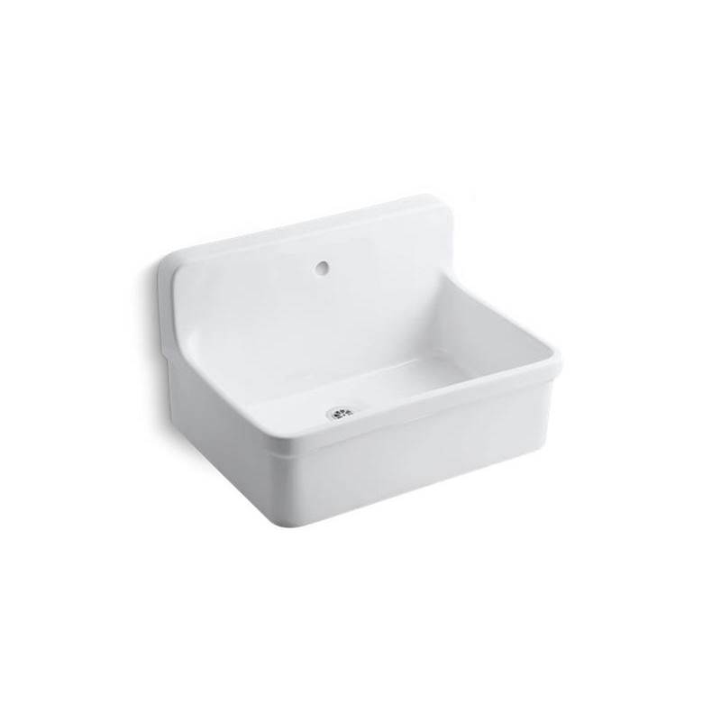 Kohler Gilford™ 30'' x 22'' bracket-mount scrub-up/plaster sink with single faucet hole