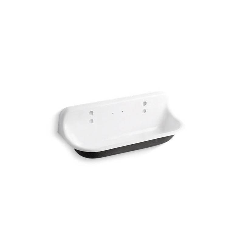 Kohler Brockway™ 4' wall-mount wash sink with 2 faucet holes