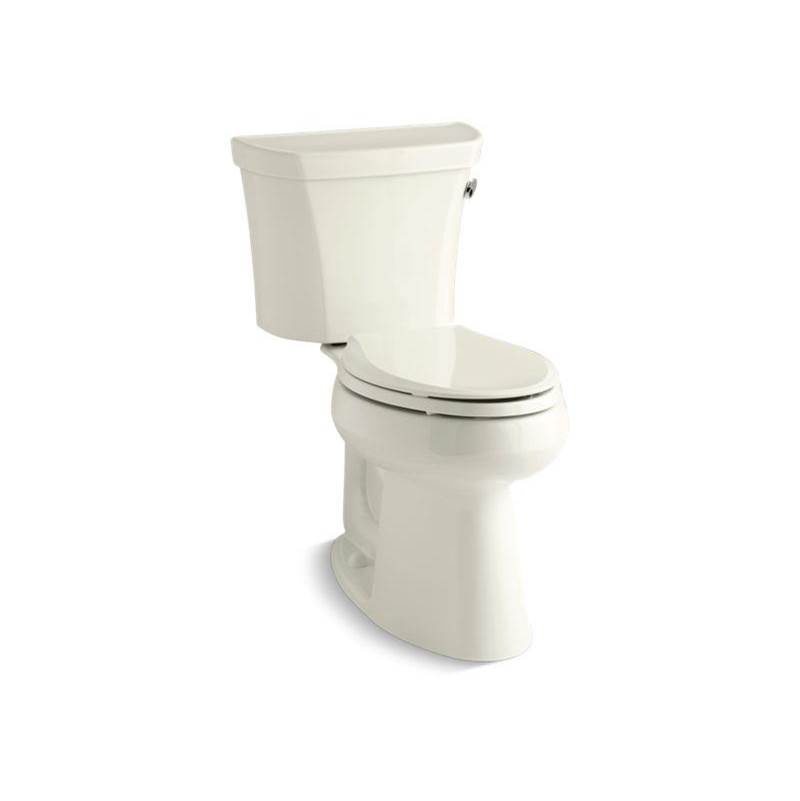 Kohler Highline® Two-piece elongated 1.28 gpf chair height toilet with right-hand trip lever, tank cover locks and 10'' rough-in