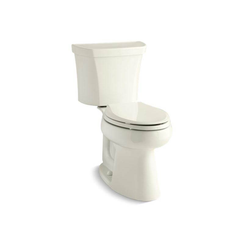 Kohler Highline® Two-piece elongated 1.28 gpf chair height toilet with right-hand trip lever, tank cover locks, and insulated tank