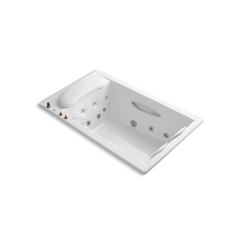 Kohler RiverBath® 75'' x 45'' drop-in whirlpool with integral fill, chromatherapy and heater without jet trim
