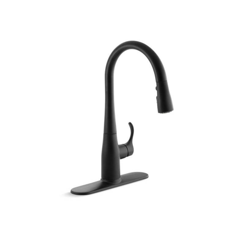 Kohler Simplice® Compact pull-down kitchen sink faucet with three-function sprayhead