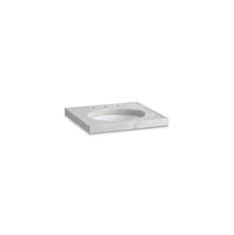 Kohler Kathryn® 24'' x 22'' marble console tabletop with 8'' widespread faucet holes and cut for K-2205-G/K-2210-G undermount bathroom sink