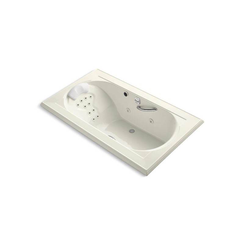 Kohler Memoirs® 72'' x 42'' drop-in whirlpool bath with massage package, center drain and heater