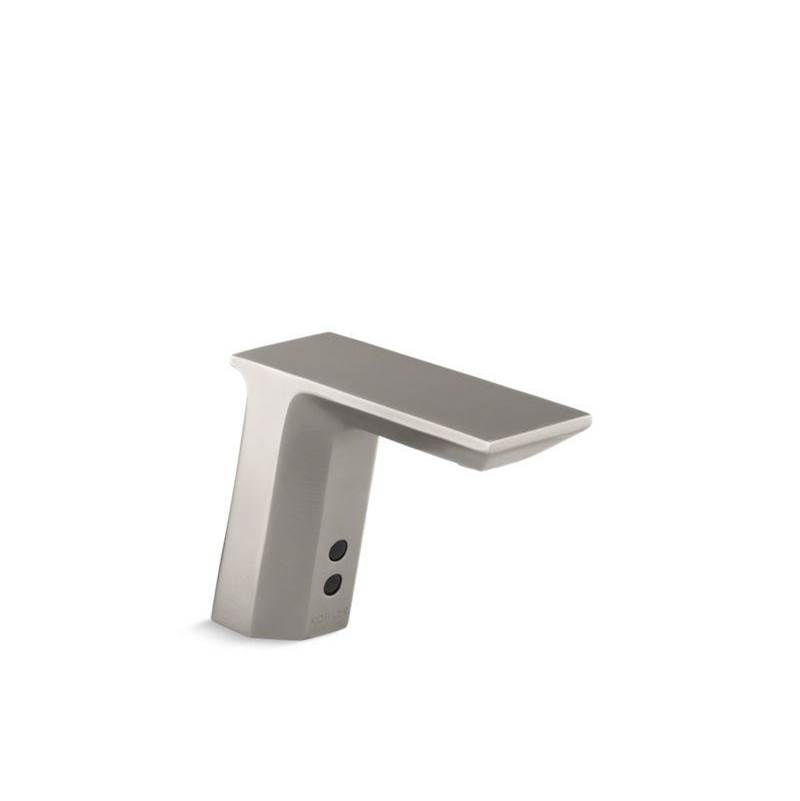 Kohler Geometric Touchless single-hole lavatory sink faucet with Insight™ sensor technology and temperature mixer, DC-powered, 0.5 gpm