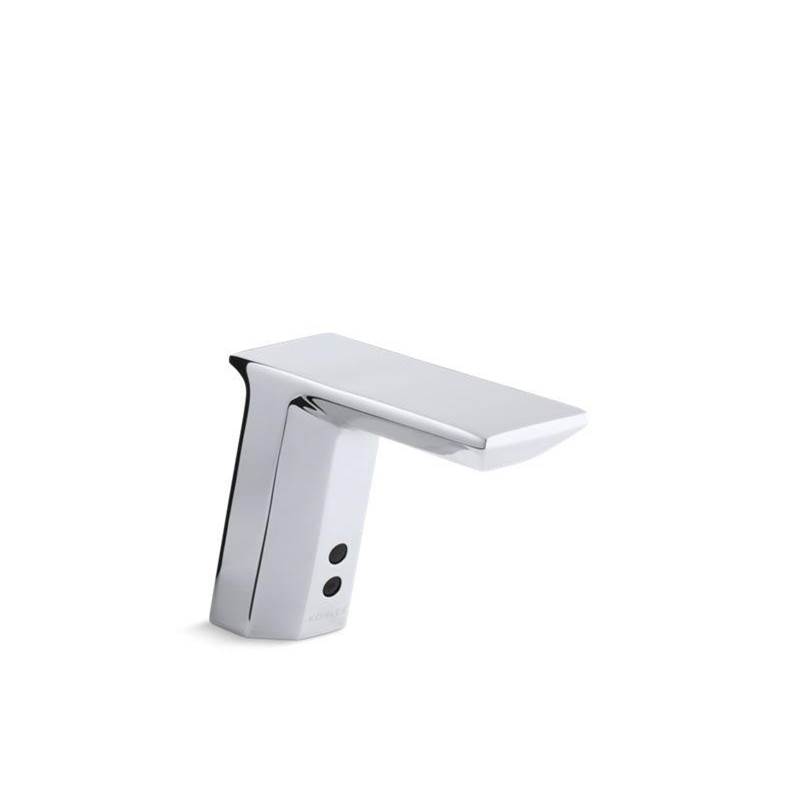 Kohler Geometric Touchless single-hole lavatory sink faucet with Insight™ sensor technology and temperature mixer, AC-powered, 0.5 gpm