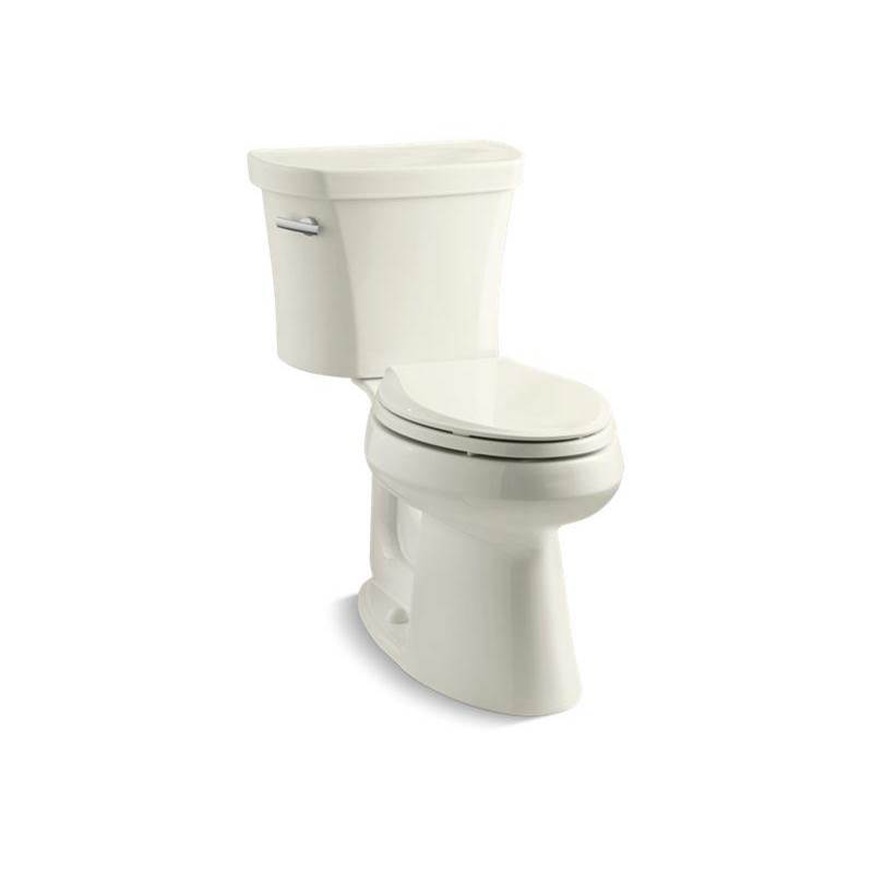 Kohler Highline® Two-piece elongated 1.28 gpf chair height toilet with tank cover locks, insulated tank and 14'' rough-in
