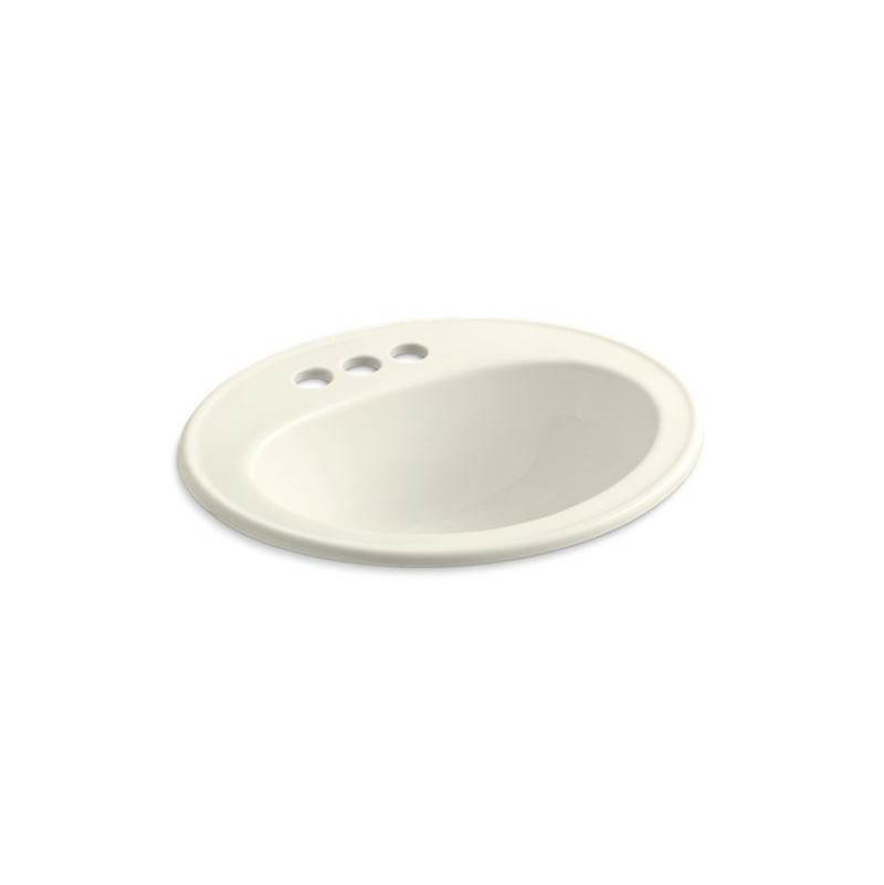 Kohler Pennington® Drop-in bathroom sink with centerset faucet holes