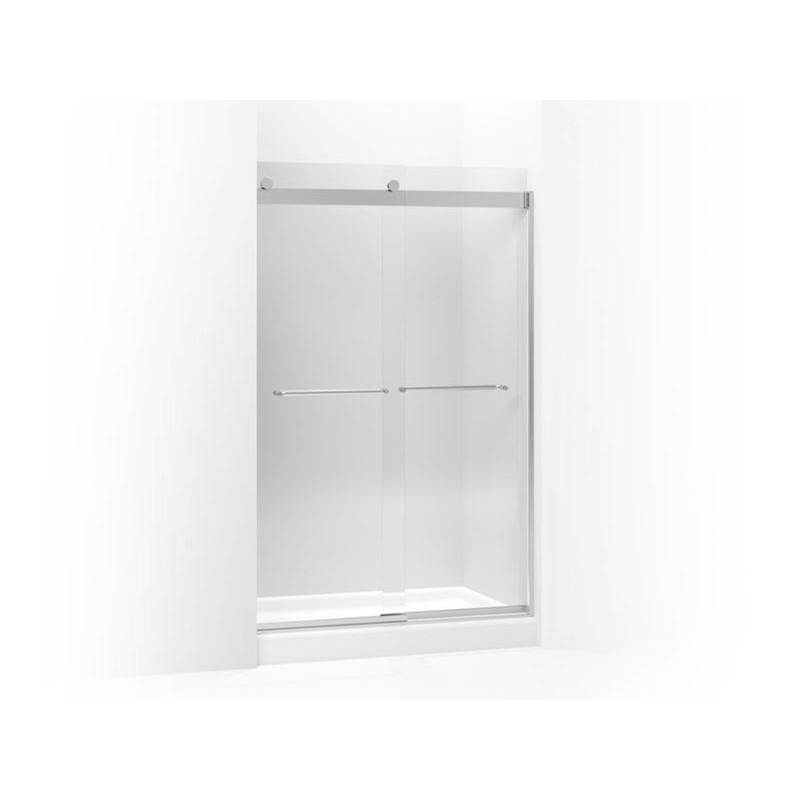 Kohler Levity® Sliding shower door, 74'' H x 44-5/8 - 47-5/8'' W, with 1/4'' thick Crystal Clear glass
