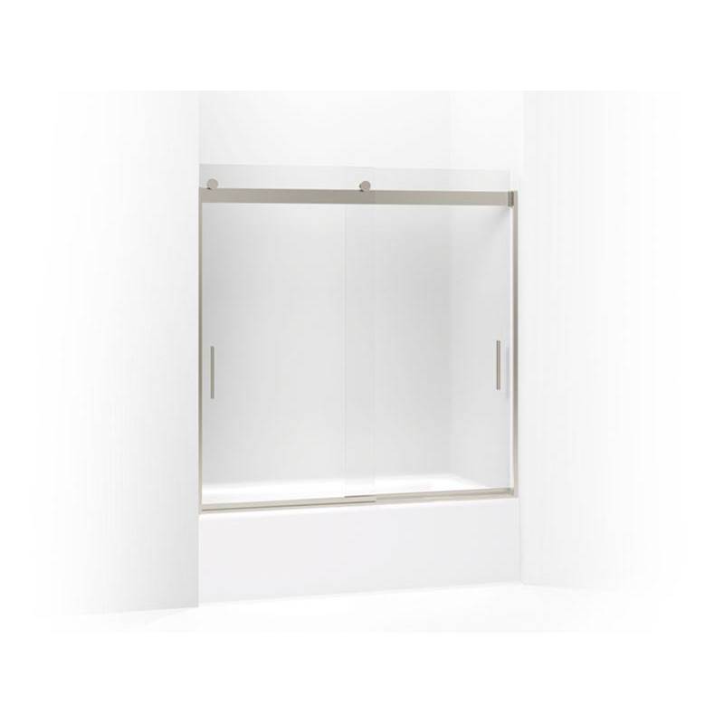 Kohler Levity® Sliding bath door, 59-3/4'' H x 54 - 57'' W, with 1/4'' thick Frosted glass and blade handles