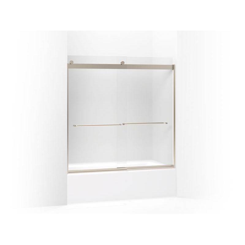 Kohler Levity® Sliding bath door, 59-3/4'' H x 54 - 57'' W, with 1/4'' thick Frosted glass and towel bars