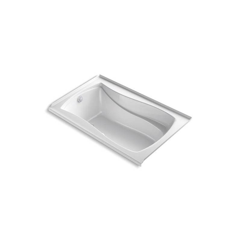 Kohler Mariposa® 60'' x 36'' integral flange Heated BubbleMassage™ air bath with Bask® heated surface and left-hand drain