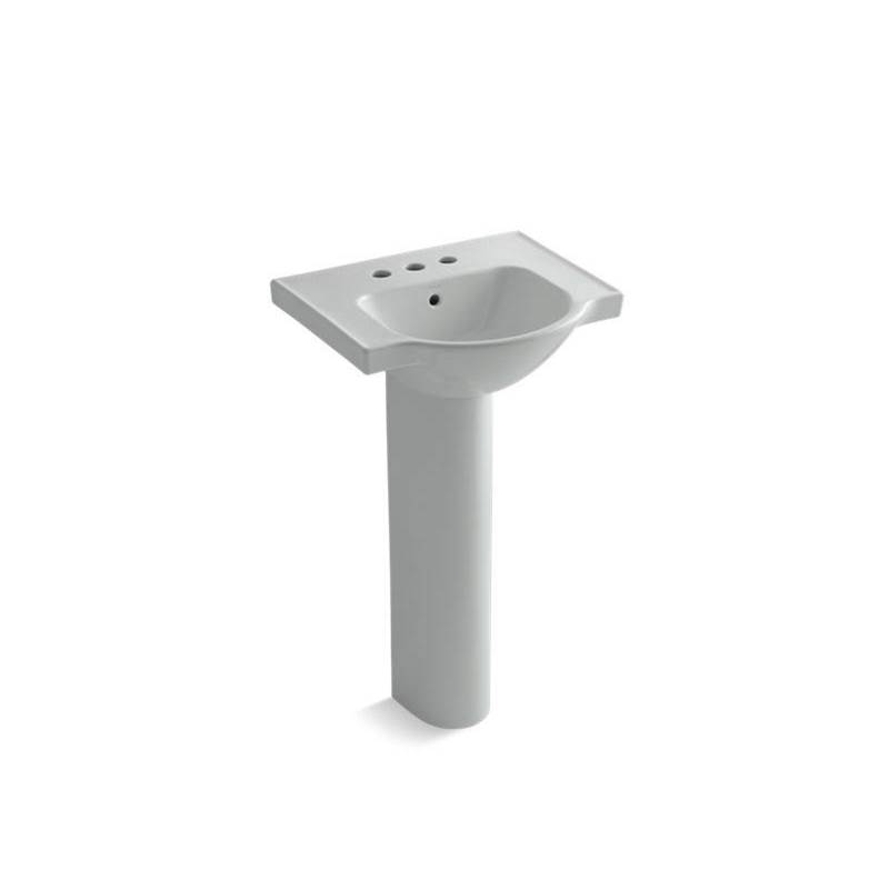 Kohler Veer® 21'' pedestal bathroom sink with 4'' centerset faucet holes