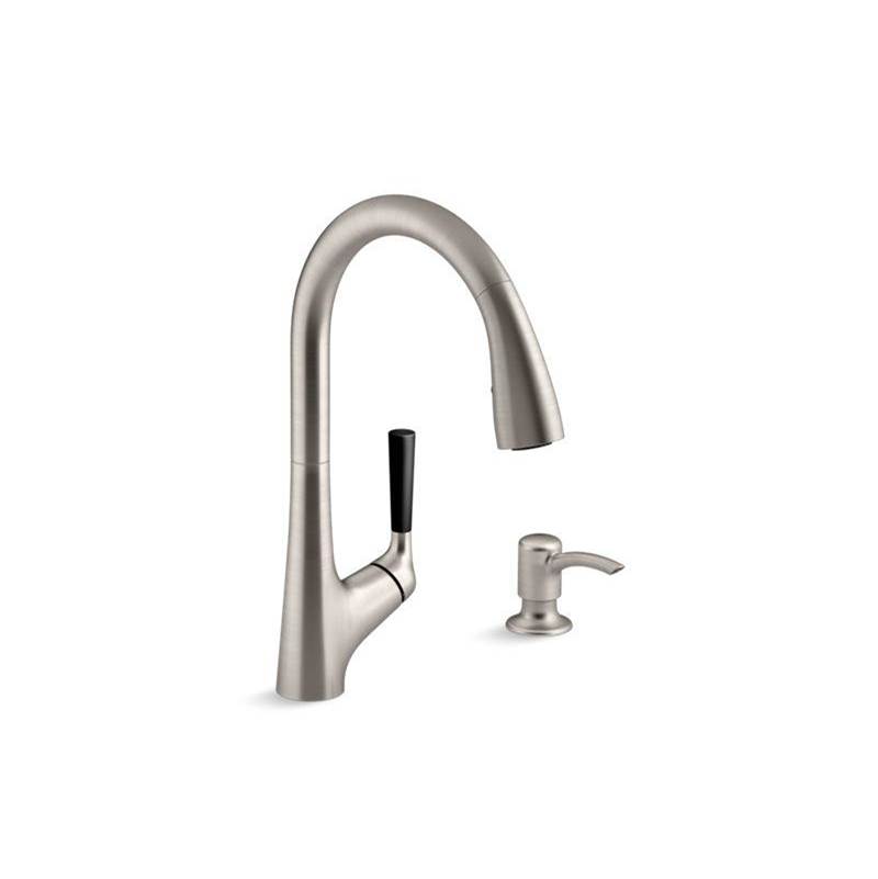 Kohler Malleco® Pull-down kitchen sink faucet with two-function sprayhead