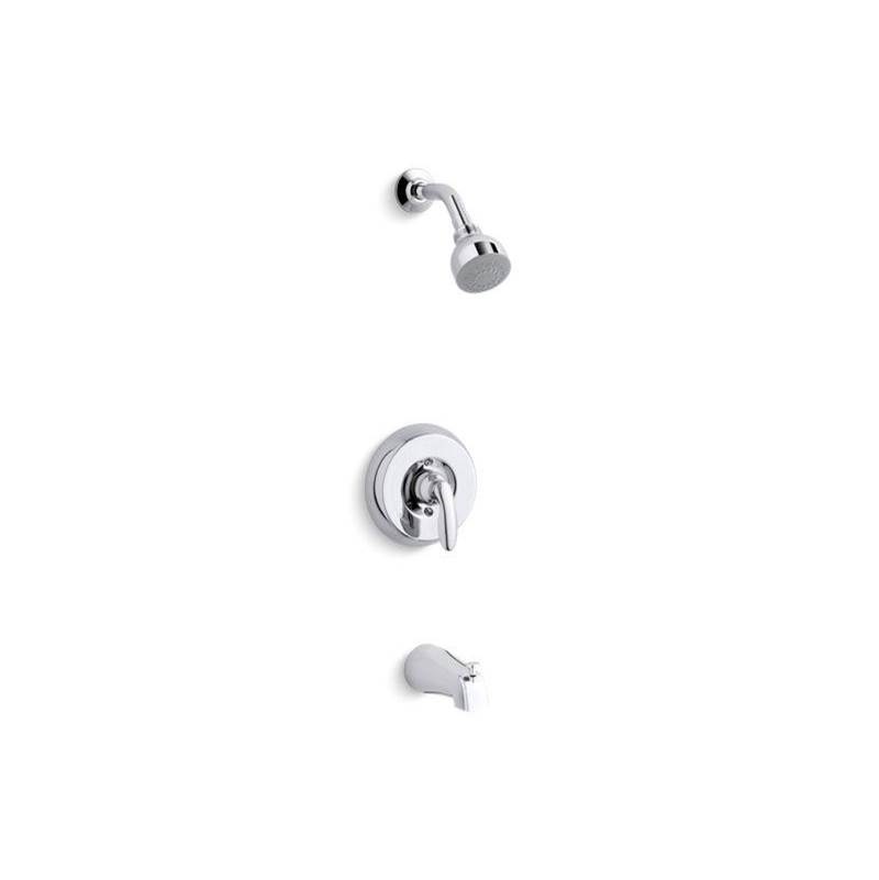 Kohler Coralais® Rite-Temp® bath and shower trim set with lever handle, slip-fit spout and 1.75 gpm showerhead