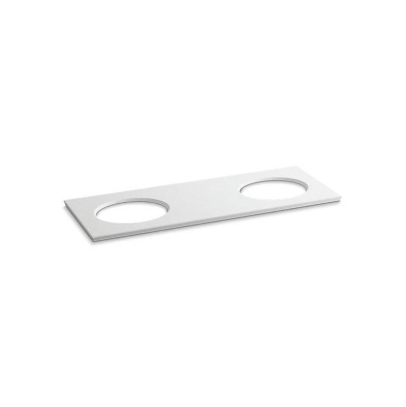 Kohler Solid/Expressions® 61'' vanity top with double Verticyl® oval cutout