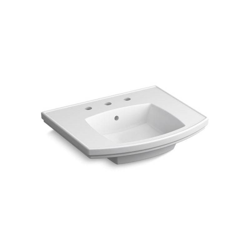 Kohler Kelston® Pedestal bathroom sink with 8'' widespread faucet holes