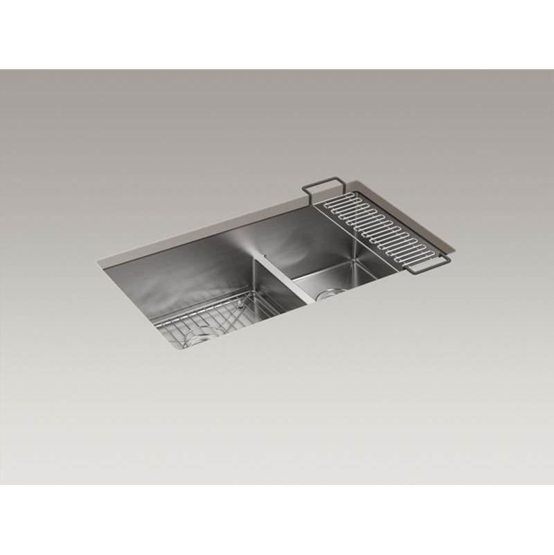 Kohler Strive® Smart Divide® 32'' undermount double-bowl kitchen sink