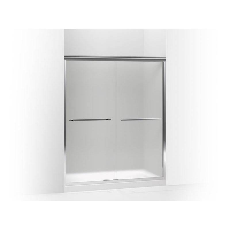 Kohler Gradient® sliding shower door, 70-1/16'' H x 59-5/8'' W, with 1/4'' thick Frosted glass