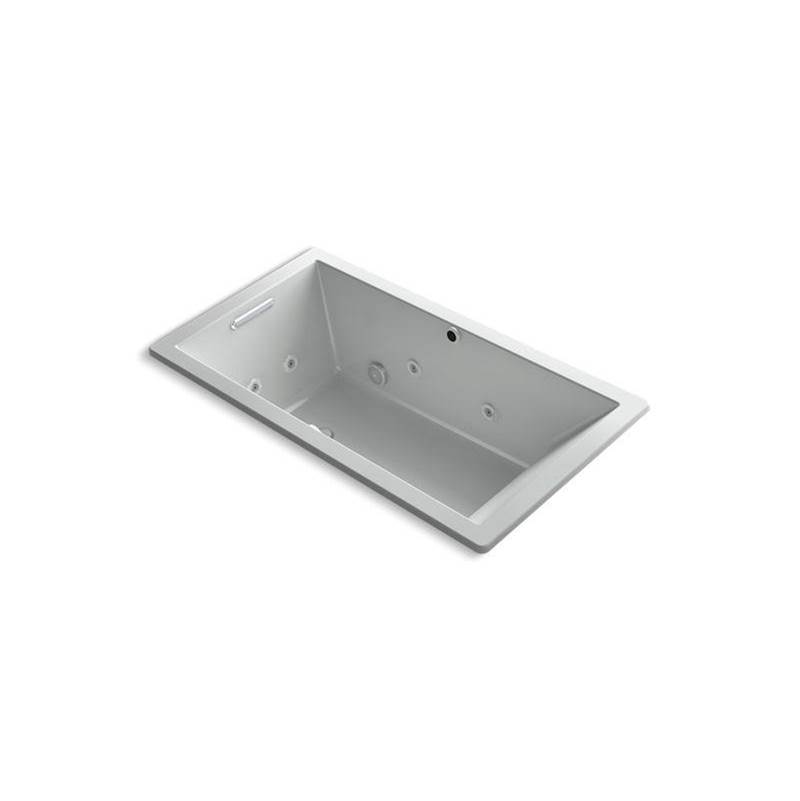 Kohler Underscore® 66'' x 36'' Heated BubbleMassage™ air bath with whirlpool, end drain