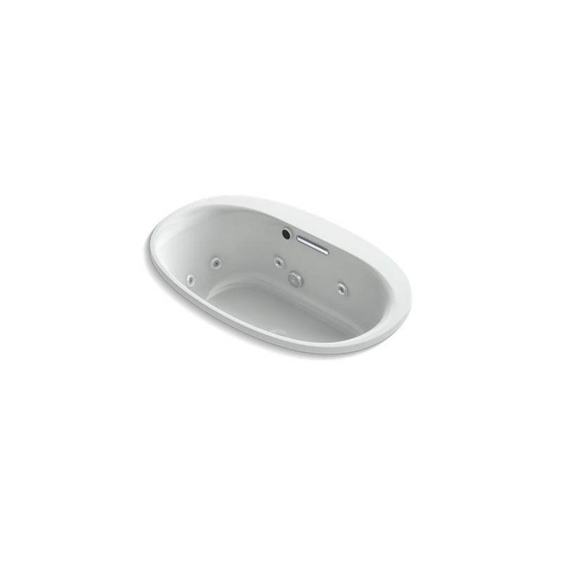 Kohler Underscore® 59-15/16'' x 36'' heated whirlpool bath with center drain