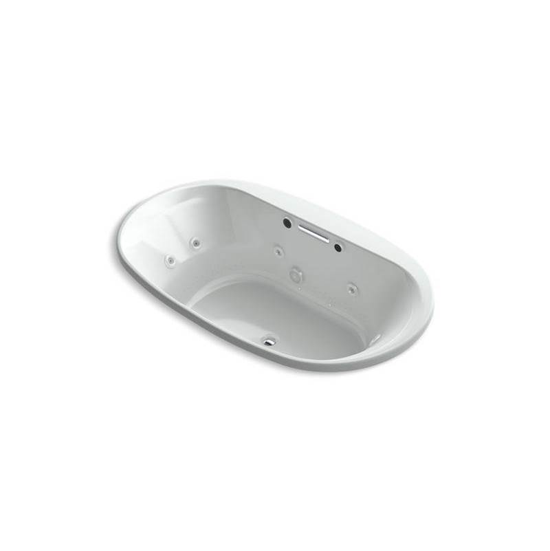 Kohler Underscore® 71-1/2'' x 41-1/2'' Heated BubbleMassage™ air bath with whirlpool, center drain