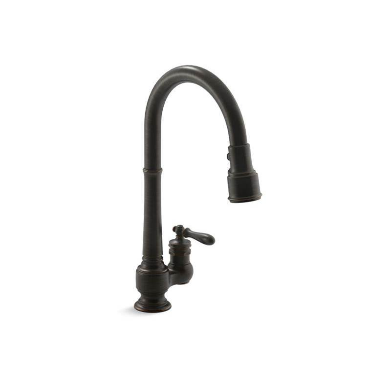 Kohler Artifacts® Pull-down kitchen sink faucet with three-function sprayhead