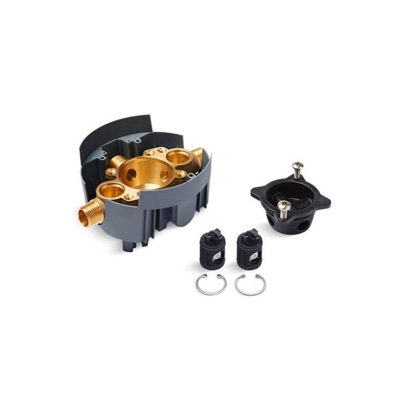 Kohler Rite-Temp® Valve body rough-in with service stops (supplied loose) and universal inlets, project pack