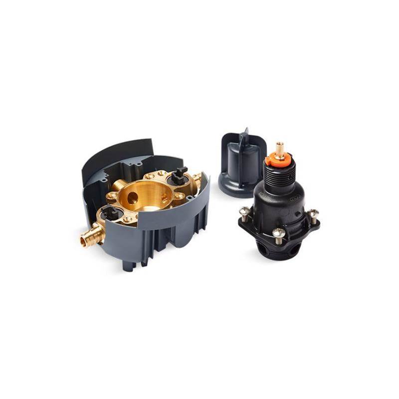 Kohler Rite-Temp® Pressure-balancing valve body and cartridge kit with service stops and PEX expansion connections