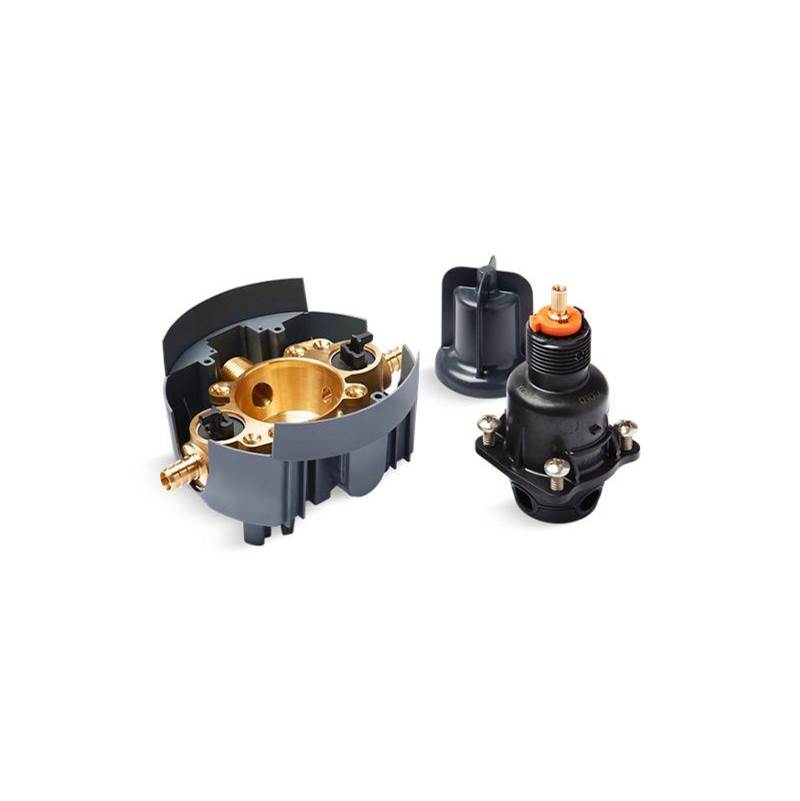 Kohler Rite-Temp® Pressure-balancing valve body and cartridge kit with service stops and PEX crimp connections