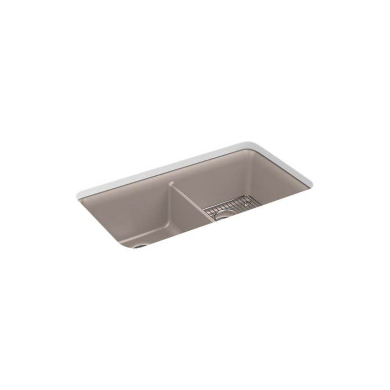 Kohler Cairn® 33-1/2'' undermount double-bowl kitchen sink