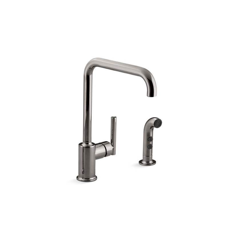 Kohler Purist® Single-handle kitchen sink faucet with sidesprayer