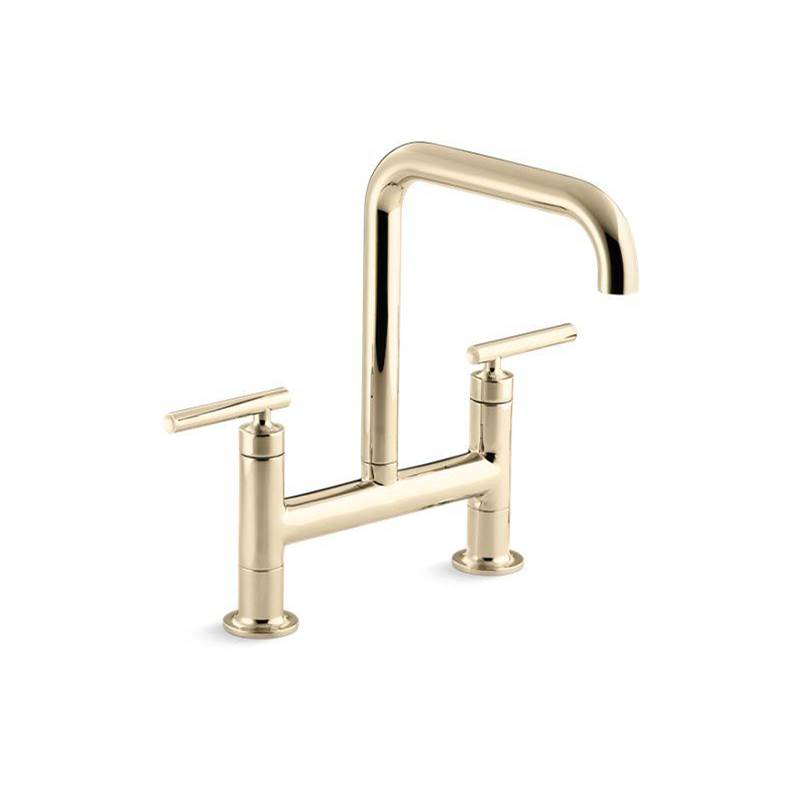 Kohler Purist® Two-hole bridge kitchen sink faucet