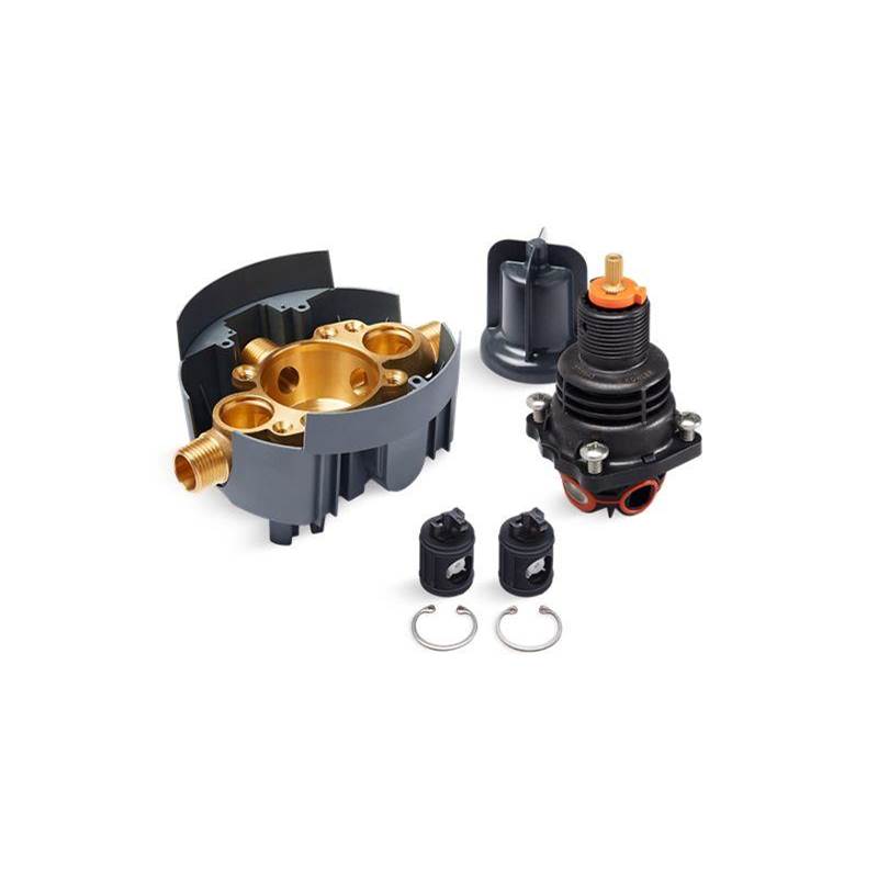 Kohler Rite-Temp® Thermostatic valve body and cartridge kit with loose service stops