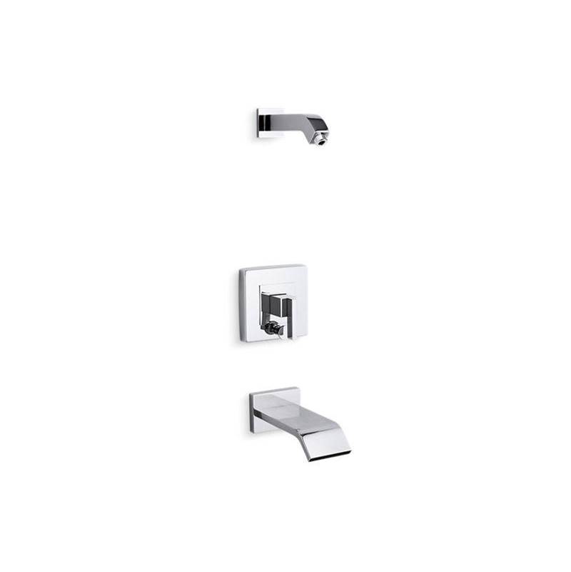 Kohler Loure® Rite-Temp® bath and shower trim set with push-button diverter, less showerhead