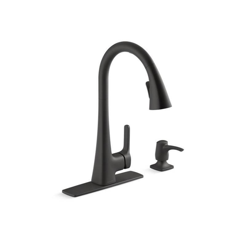 Kohler Maxton® Touchless pull-down kitchen faucet with soap/lotion dispenser