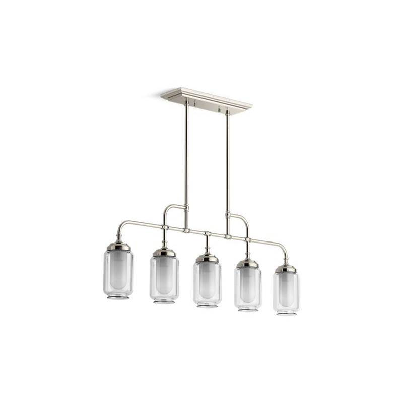 Kohler Artifacts® Five-light linear chandelier