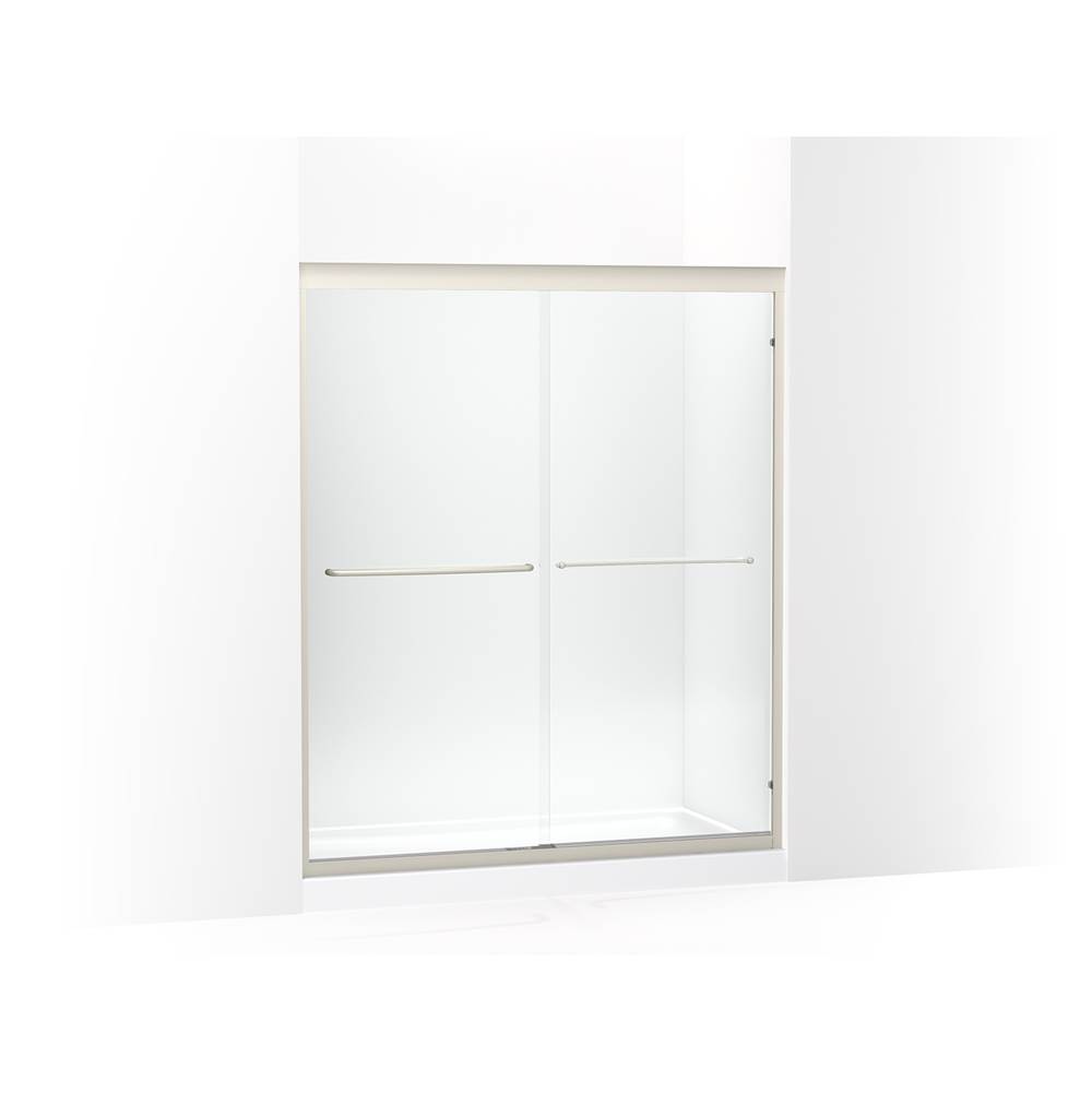 Kohler Fluence 54-5/8 - 59-5/8-in W X 70-9/32-in H Sliding Shower Door With 1/4-in Thick Crystal Clear Glass