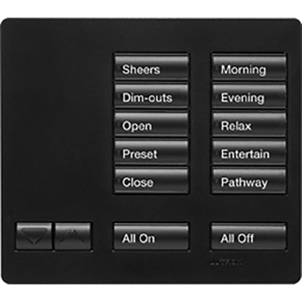Lutron Radiora2 Large 10 Button Tt R/L Keypad Midnight