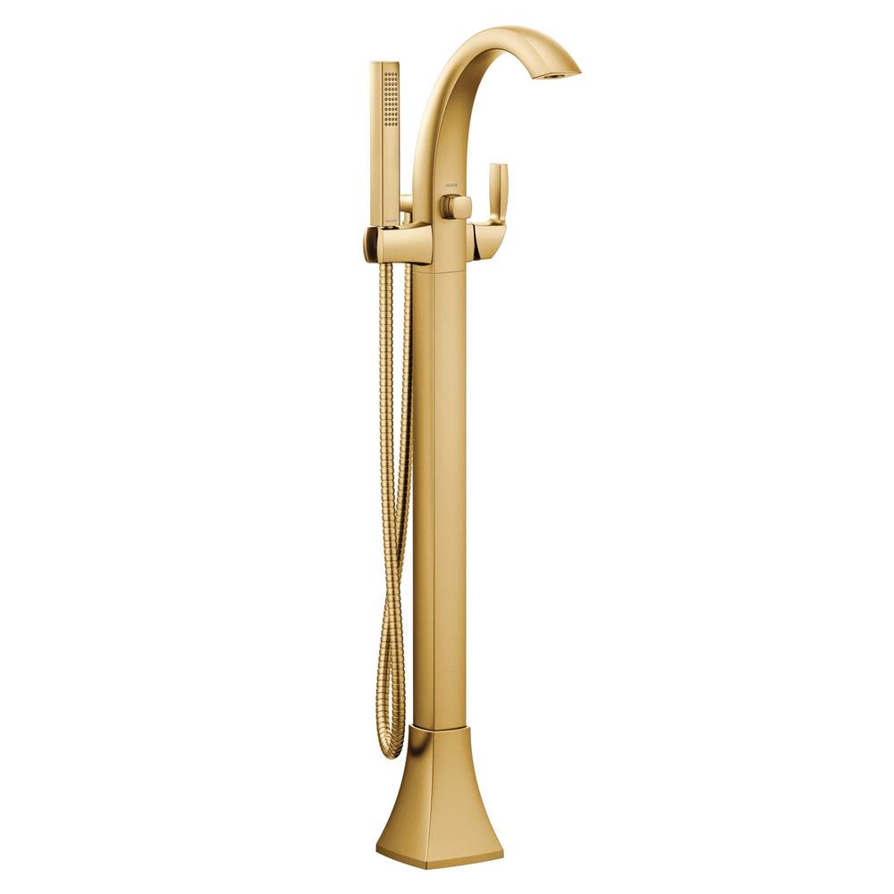 Moen Canada Voss Brushed Gold One-Handle Tub Filler Includes Hand Shower