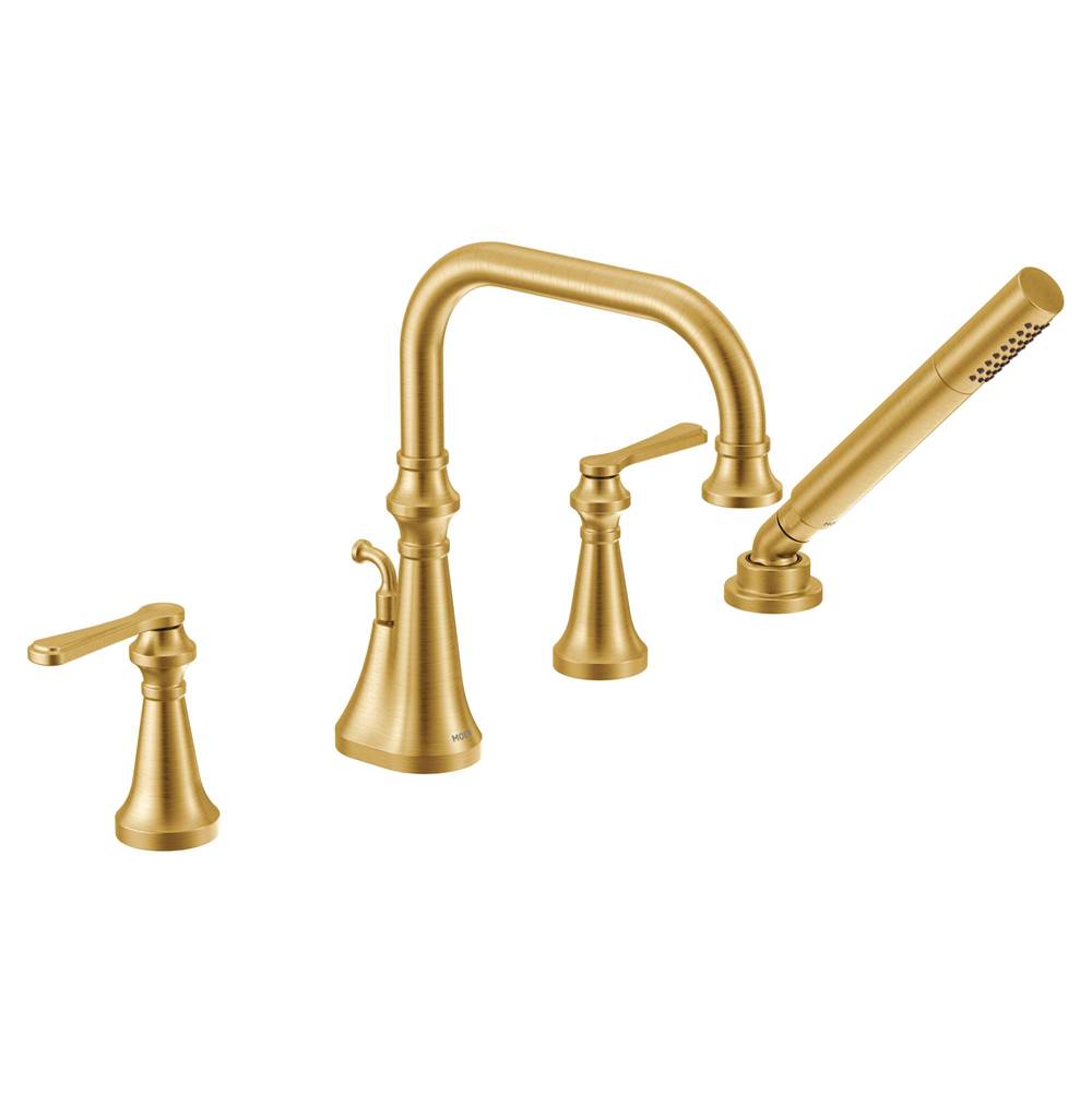 Moen Canada Colinet Brushed Gold Two-Handle High Arc Roman Tub Faucet