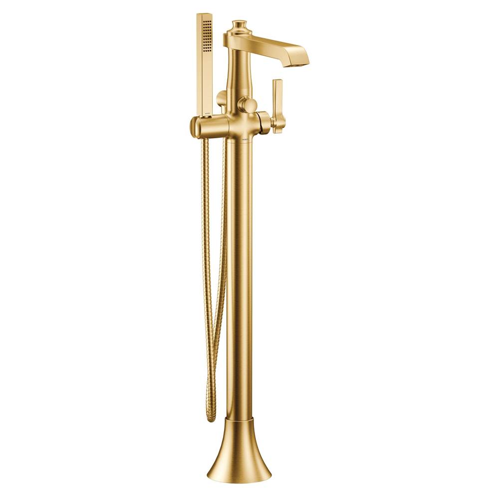 Moen Canada Flara Brushed Gold One-Handle Tub Filler Includes Hand Shower