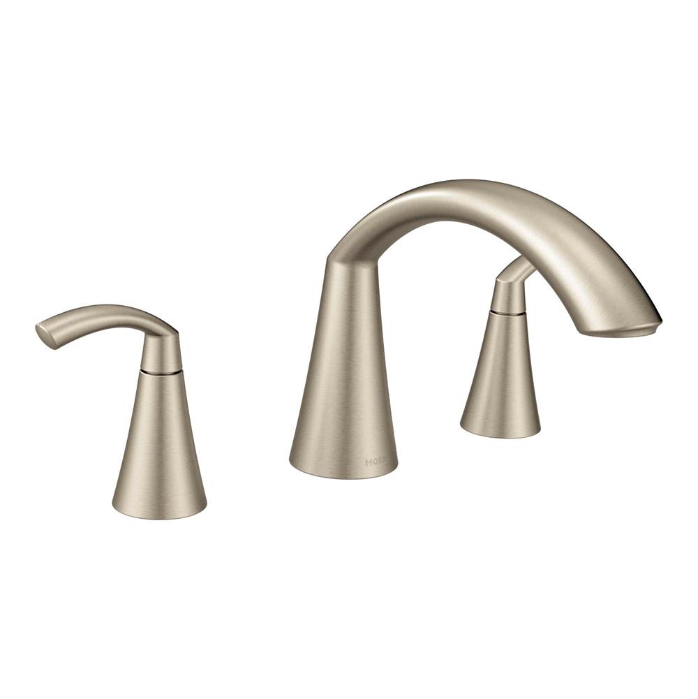 Moen Canada Glyde Brushed Nickel Two-Handle High Arc Roman Tub Faucet