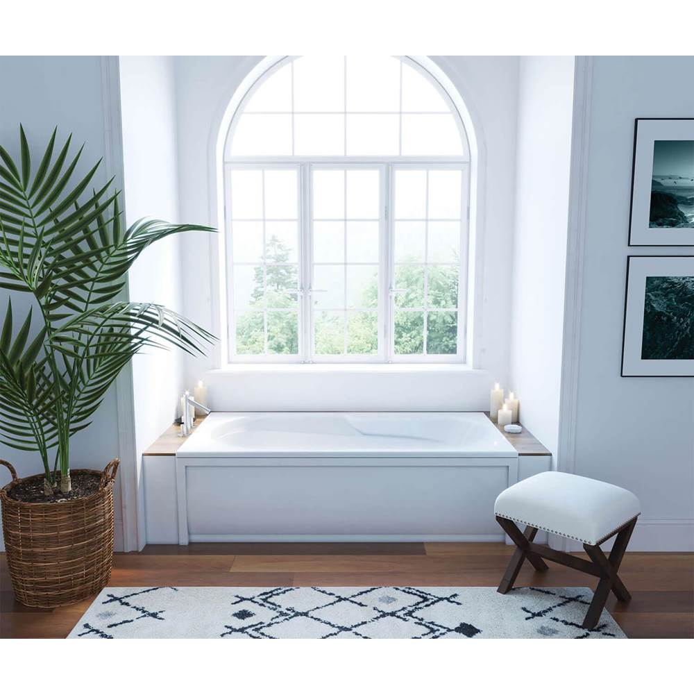 Maax Canada Baccarat 72 x 36 Acrylic Alcove End Drain Bathtub in White