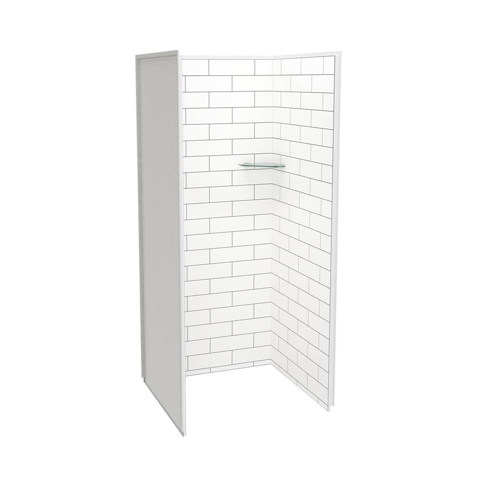 Maax Canada Utile 3636 Composite Direct-to-Stud Three-Piece Alcove Shower Wall Kit in Metro Tux